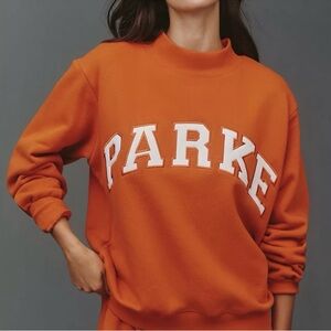 New Parke Orange Mockneck (Amber And White)